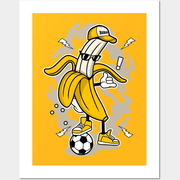 BANANA STREET SOCCER Wall Art by beanbeardy